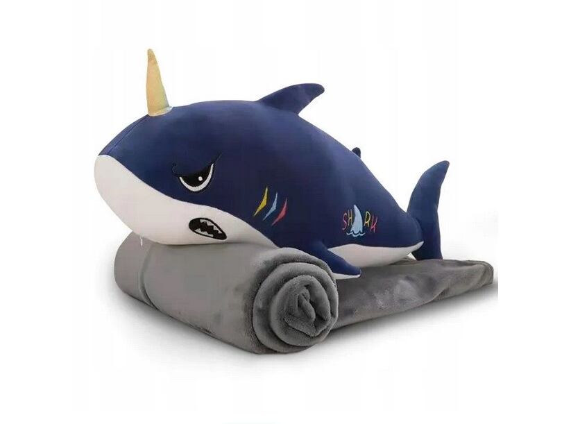 Plyšový ŽRALOK - Vankúš a deka 2v1