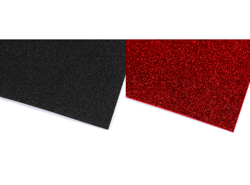 Penová guma moosgummi s glitrami (20x30cm) - samolepiaca