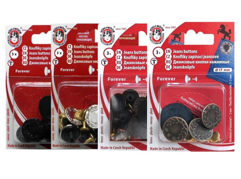 Gombík riflový FOREVER veľ. 7 (17mm)