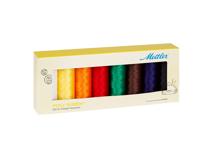 Súprava vyšívacích nití POLY SHEEN 40 METTLER (8x200m)