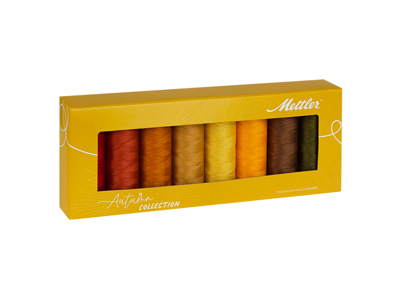 Sada bavlnených nití SILK-FINISH COTTON 50 METTLER (8x150m) - jeseň