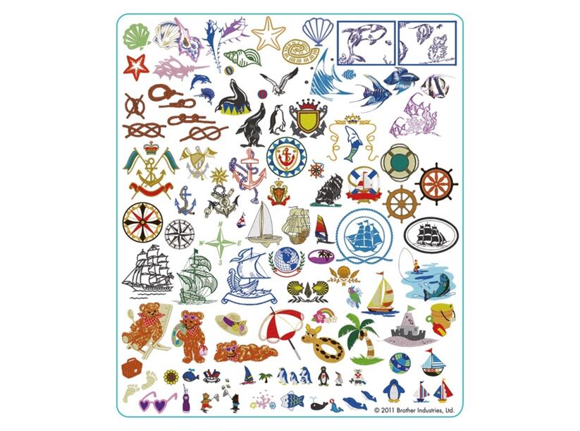 Vyšívacie vzory Brother č. 5 USB - Letné motívy