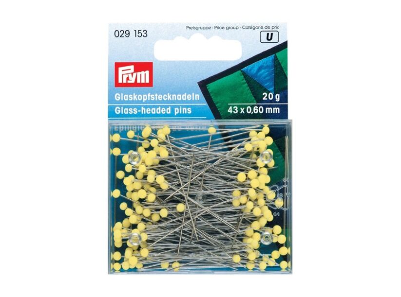 Špendlíky na patchwork žlté 43mm (20g) - PRYM