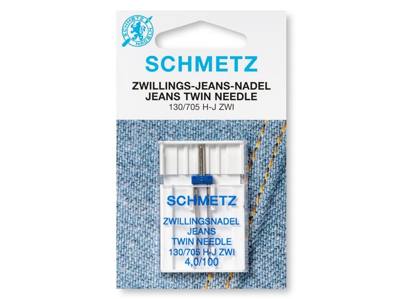 Schmetz dvojihla 130/705 HJ jeans, rozpich 4 mm/100