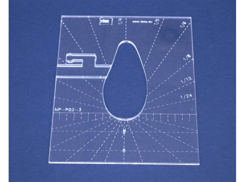 Quiltovacie pravítko pero NP-P02-3 - 3 palcové
