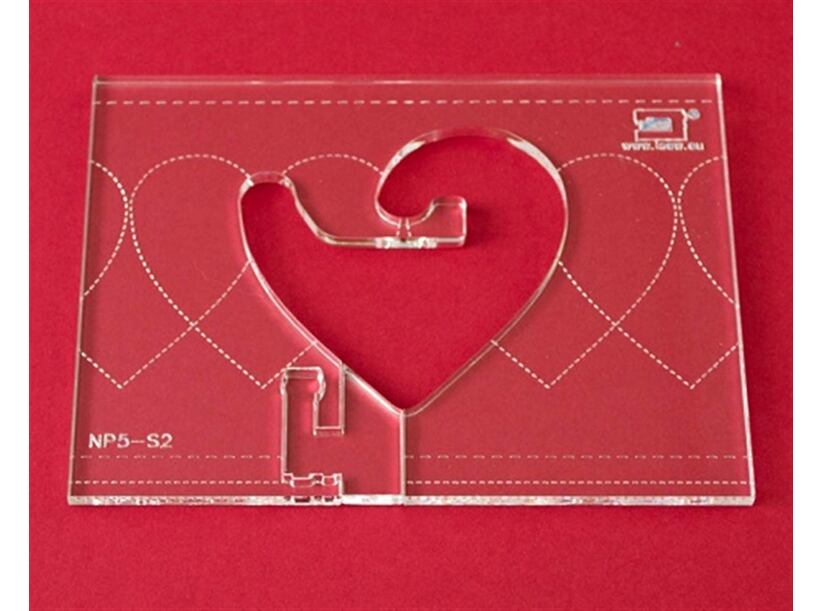 Quiltovacie pravítko bordúra srdca NP5-S2
