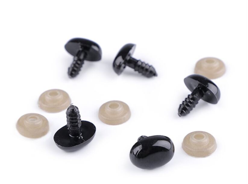 Bezpečnostný ňufák 11x15mm čierny (sada 5 párov)