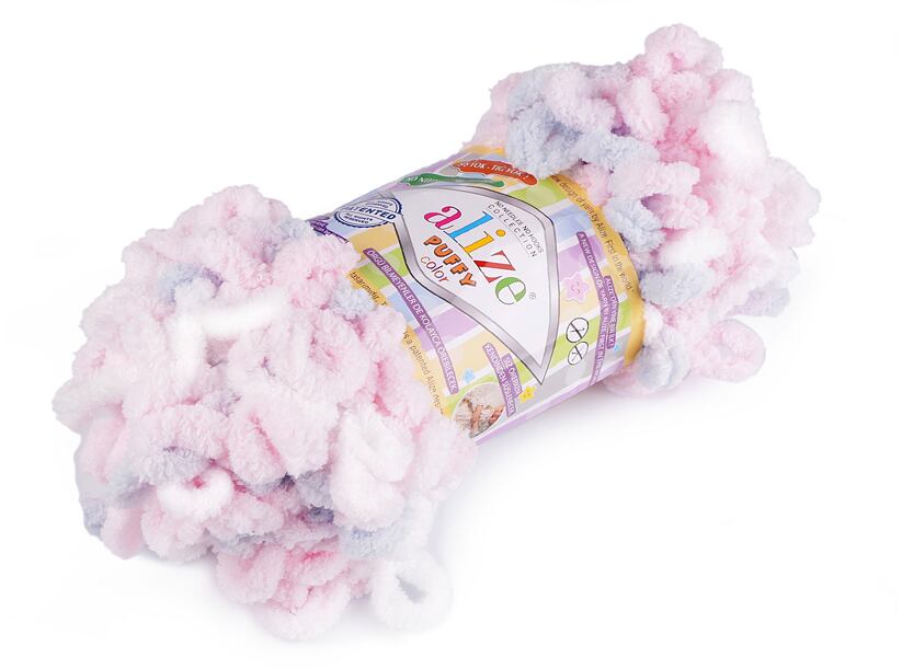 Pletací příze Alize Puffy color (100g)
