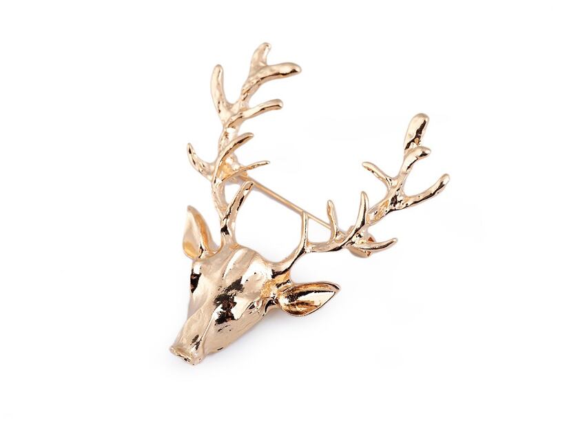 Brošňa zlatý jeleň