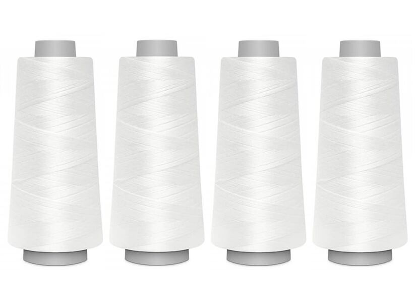 Sada nití PES OVERLOCK 120 TOLDI - biela (4x2500m)