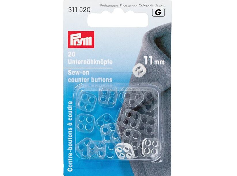 Gombíky priehľadné (11mm) 20 ks - PRYM