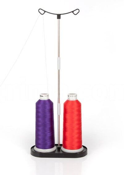 Prenosný stojan pre 2 nite s veľkým návinom pre šijacie a vyšívacie stroje