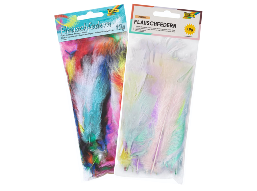 Farebné pierka nadýchané