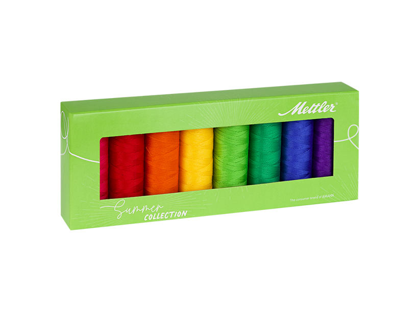 Sada bavlnených nití SILK-FINISH COTTON 50 METTLER (8x150m) - leto