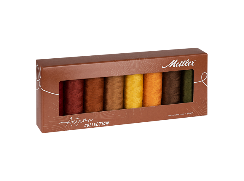 Sada šijacích nití PES - SERALON 100 METTLER (8x200m) - jeseň