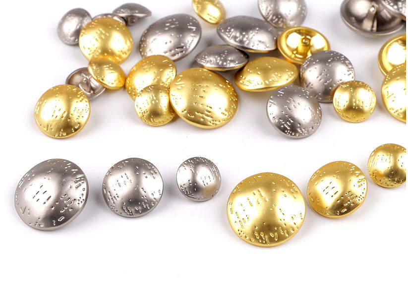 Kovový knoflík jemně tepaný (20ks)