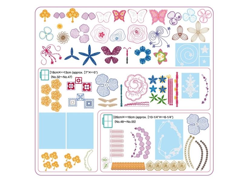 Vyšívacie vzory Brother č. 1 USB - 3D motívy