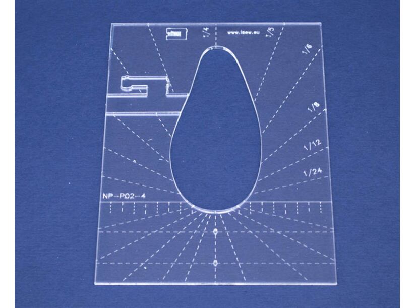 Quiltovacie pravítko pero NP-P02-4 - 4 palcové