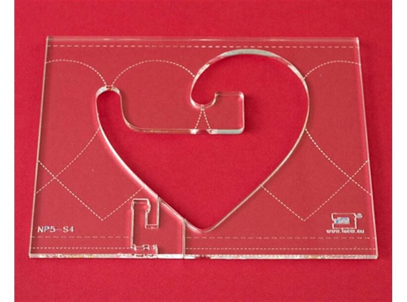 Quiltovacie pravítko bordúra srdca NP5-S4