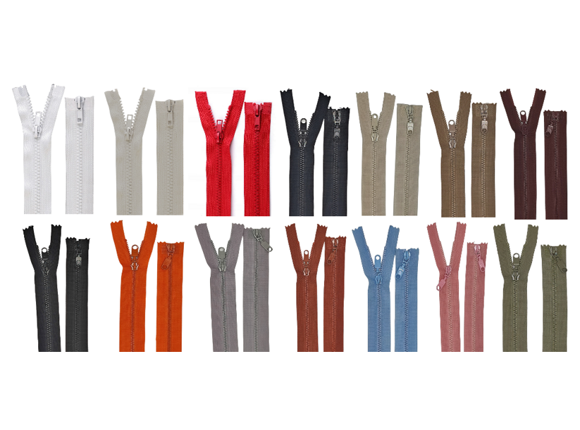 Zips kostený deliteľný 5mm dĺžka 40 až 60 cm - dvojcestný