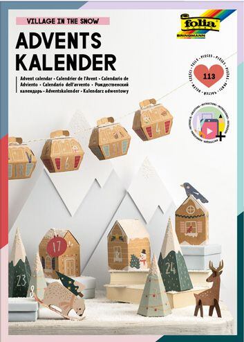 Adventný kalendár - snehová dedinka