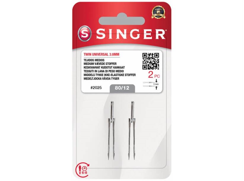 Dvojihly Singer 2025 - pre šs - rozpich 3mm/80 (2ks)