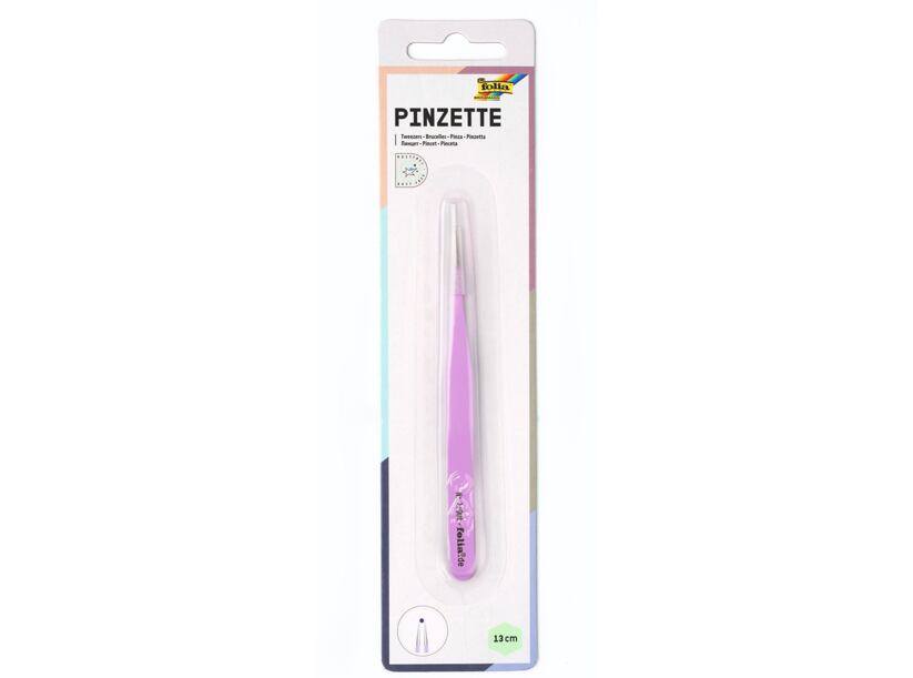 Pinzeta špicatá (135mm) - fialová