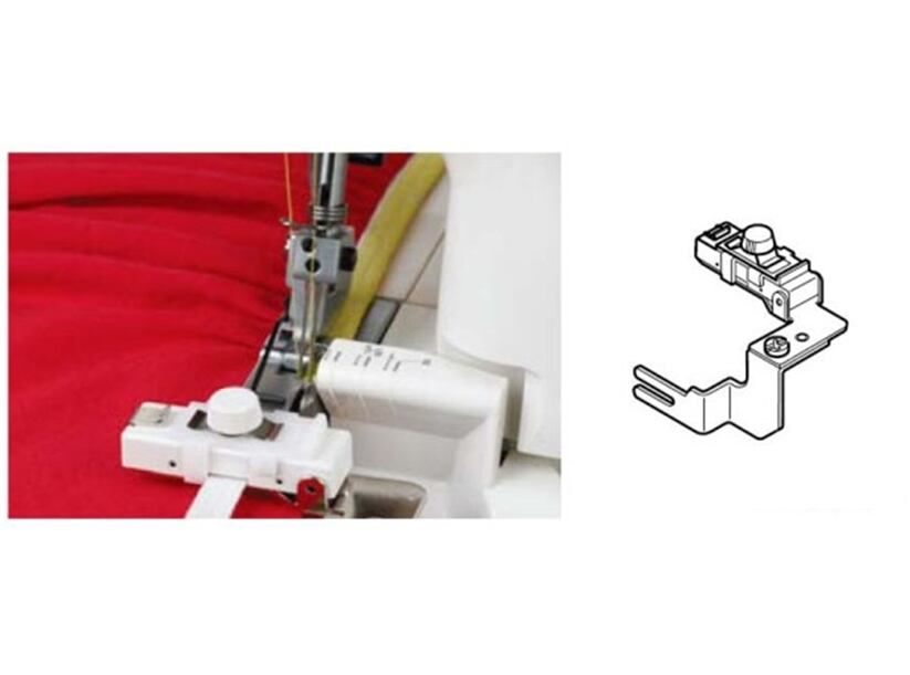Pätka na všívanie a riasenie gumy - Janome overlocky