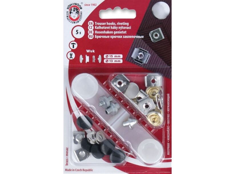 Nohavicový háčik nitovací