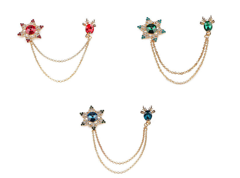 Brošňa so sponou dragún - vločka a sob