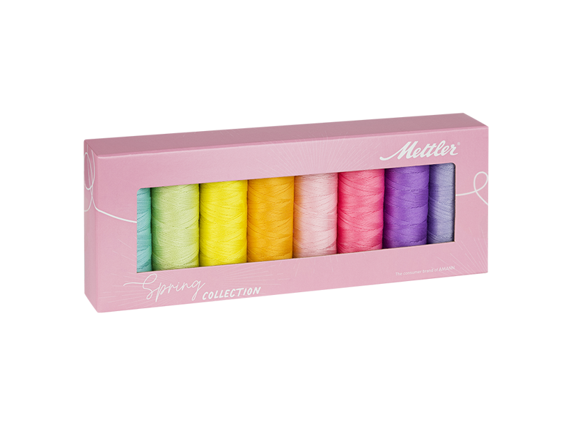 Sada bavlnených nití SILK-FINISH COTTON 50 METTLER (8x150m) - jar