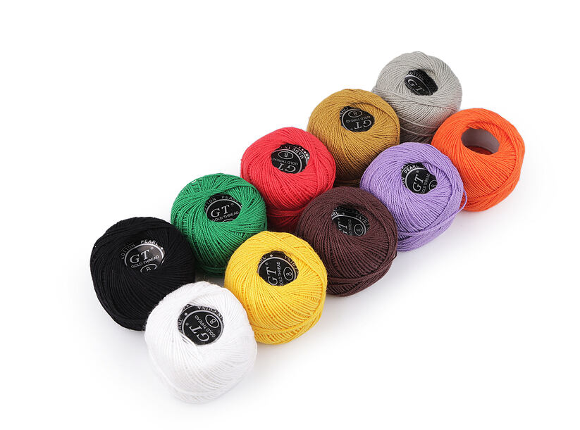 Bavlnená priadza (8g) - 10ks mix