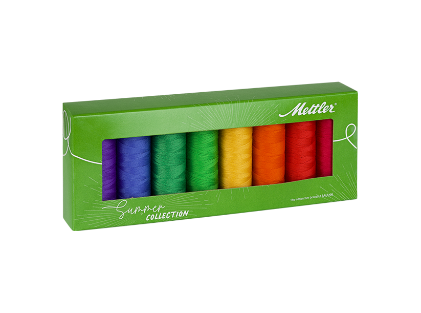 Sada šijacích nití PES - SERALON 100 METTLER (8x200m) - leto