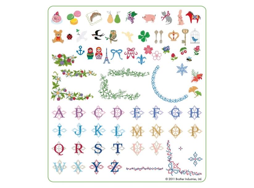 Vyšívacie vzory Brother č. 7 USB - Detské motívy