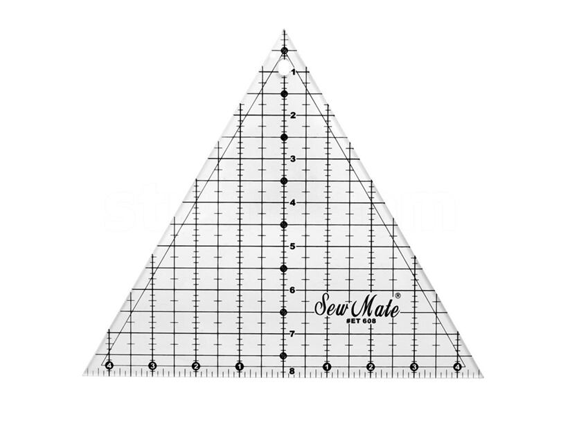 Rastrové pravítko trojuholníkové - 235x203mm