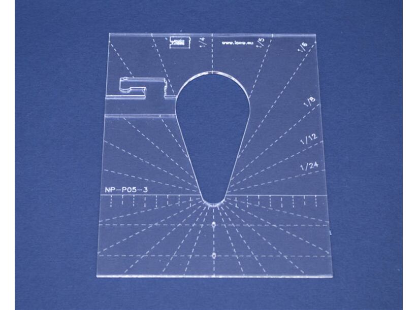 Quiltovacie pravítko kvapka NP-P05-3 - 3 palcové