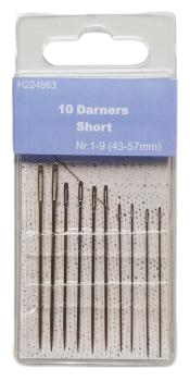 Látacie ihly na ručné šitie - krátke (10ks)