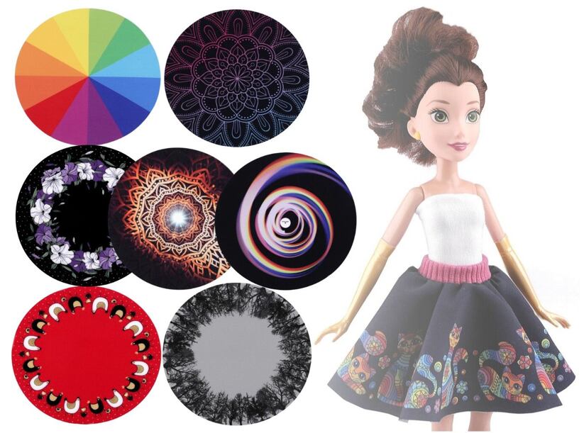 Panel - kolová sukně pro panenku