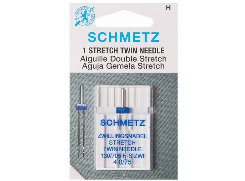 Schmetz dvojihla 130/705 H stretch, rozpich 4mm/75