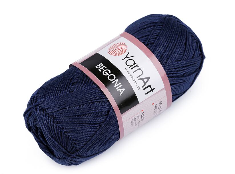 Bavlnená pletacia priadza Begonia (50g)