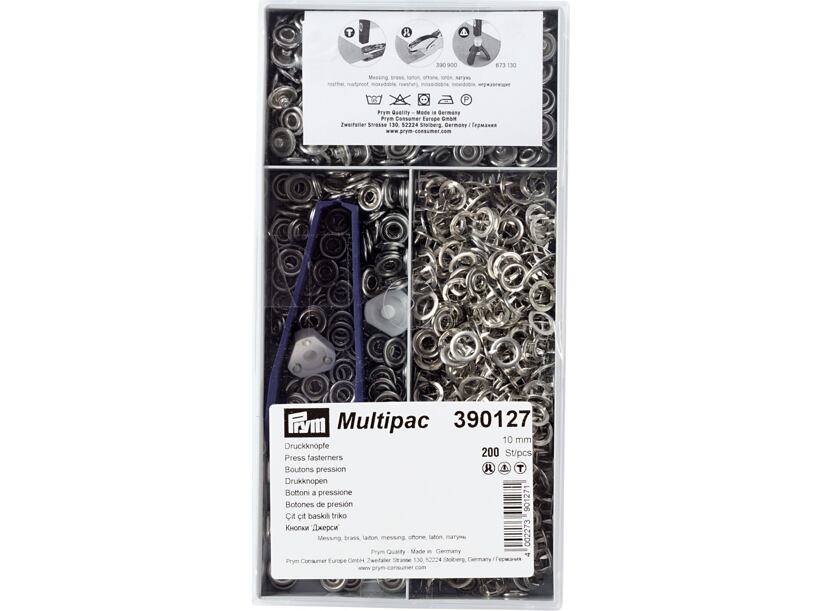 Gombík stláčací JERSEY 10mm nikel (200ks) - PRYM