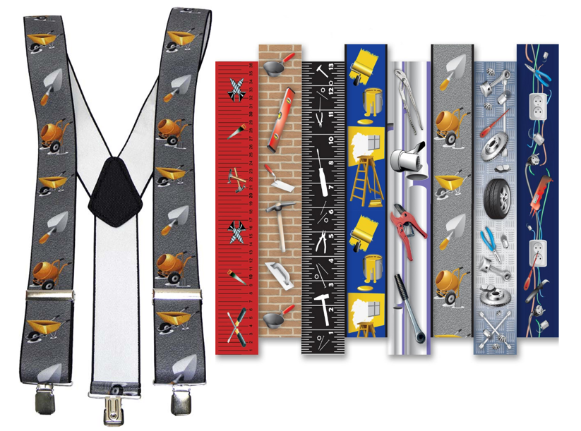 Pánske remeselnícke traky 50mm s potlačou (Y-120cm)