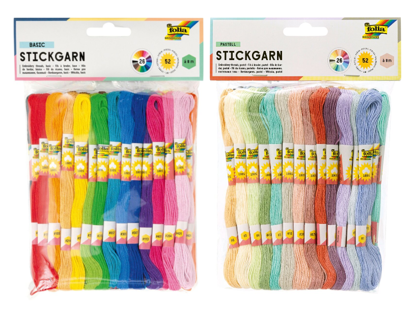 Sada vyšívacej priadze - bavlnky (52ks/8m)