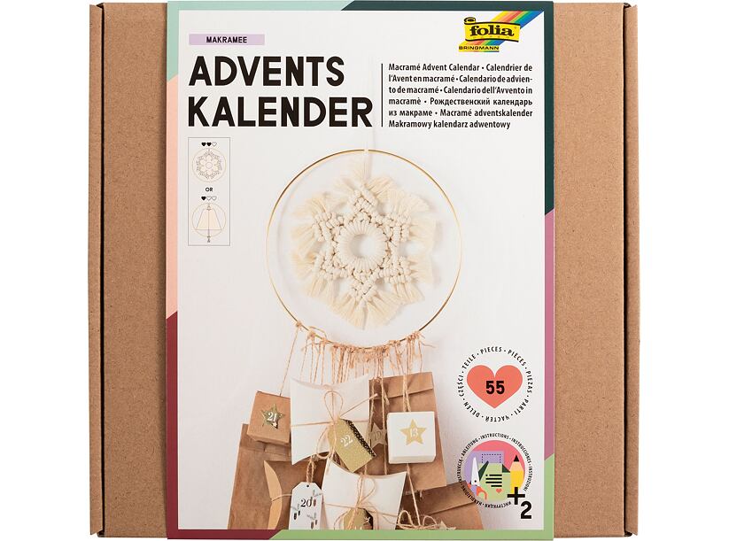 Adventný kalendár - MACRAMÉ (55 dielov)