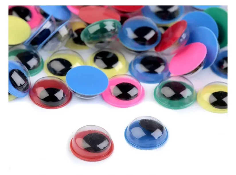 Farebné oči s pohyblivou bábikou 10 mm (50ks)