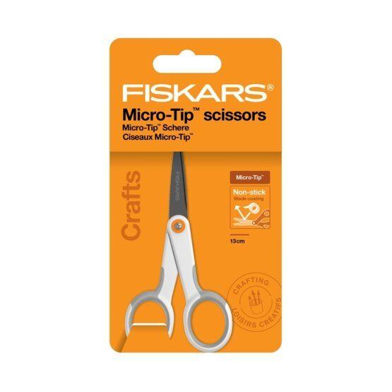 Nožnice na lepivé materiály Non-Stick Micro-Tip Softgrip (12cm) FISKARS