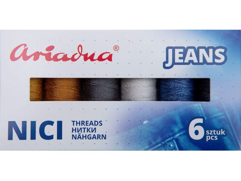 Súprava nití na riflovinu Ariadna Talia (4x70m, 2x150m) - Jeans