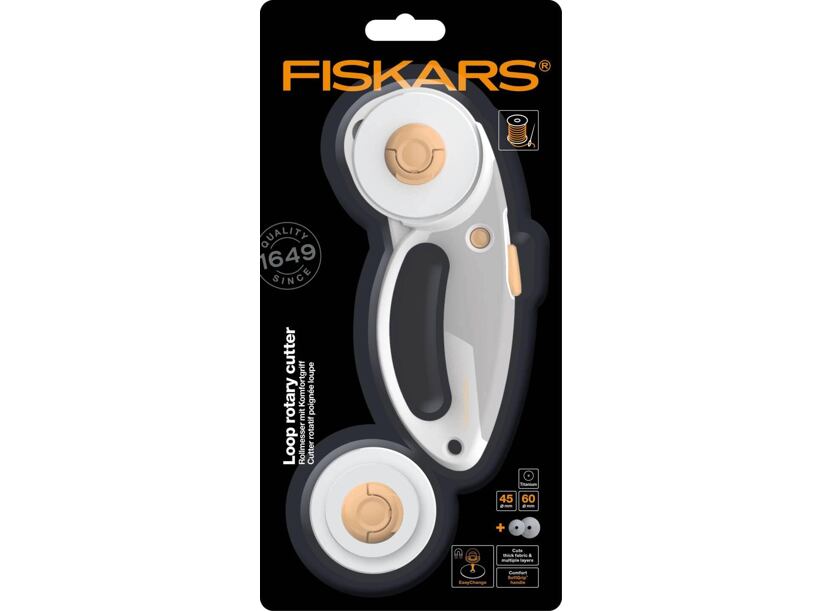 Kruhový rezač - rezacie koliesko 2 čepele (45+60mm) FISKARS