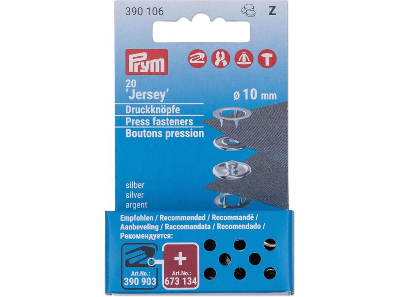 Gombík stláčací JERSEY 10 mm nikel - PRYM