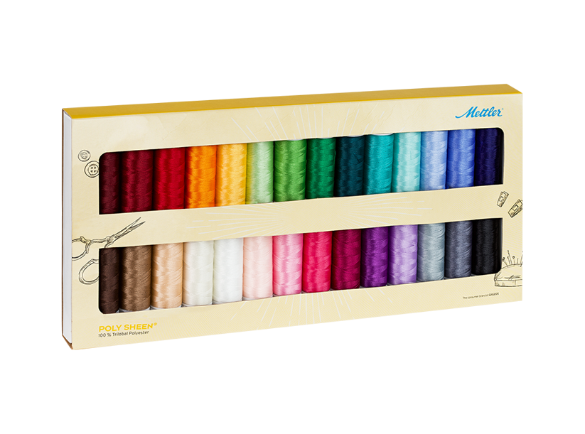 Súprava vyšívacích nití POLY SHEEN 40 METTLER (28x200m)